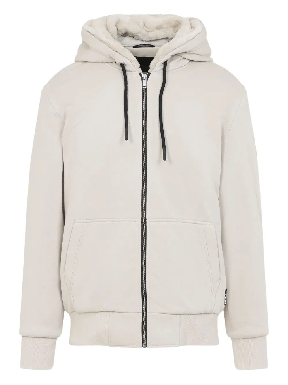 

Хлопковый свитер на молнии Moose Knuckles, нейтральный