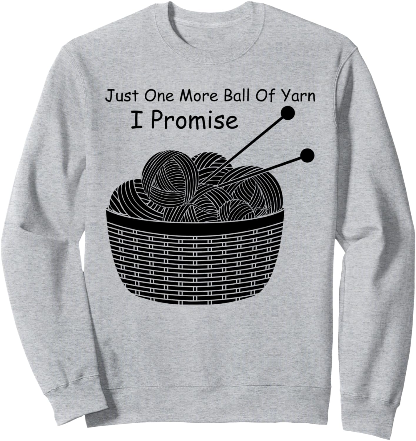 

Обещана еще одна мотка пряжи - вязаная толстовка Funny Crochet Quotes, серый