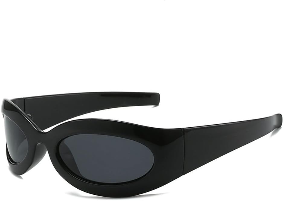 

Солнцезащитные очки в стиле стимпанк «кошачий глаз» для женщин и мужчин, модные солнцезащитные очки в стиле панк, женские солнцезащитные очки с защитой от УФ-излучения UV400 TKKTLLT, Black