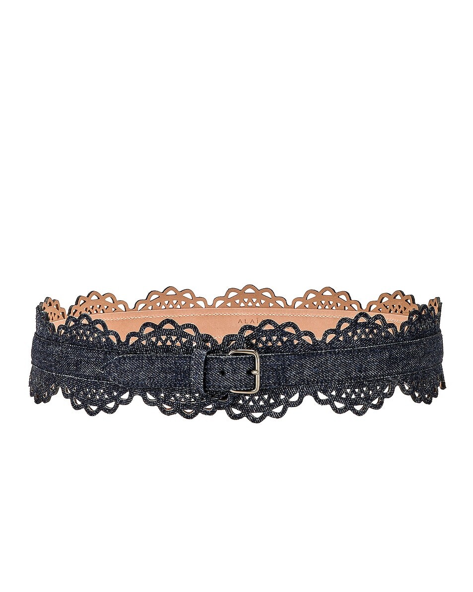 

Ремень-бюстье Alaïa, цвет Bleu Denim