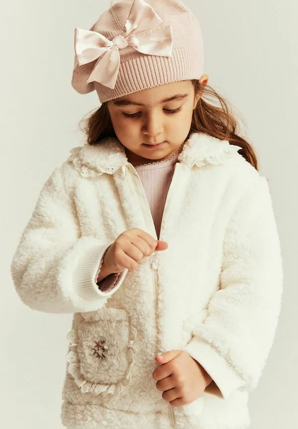 Флисовая куртка с воротником Newbie, Off White
