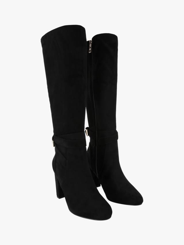 Ботинки Tempt до колена на широкой колодке с квадратным каблуком Carvela, Black — фото 3