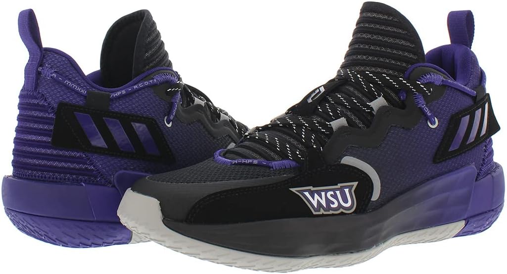 Женские кроссовки Adidas Dame 7, черный/фиолетовый — фото 3