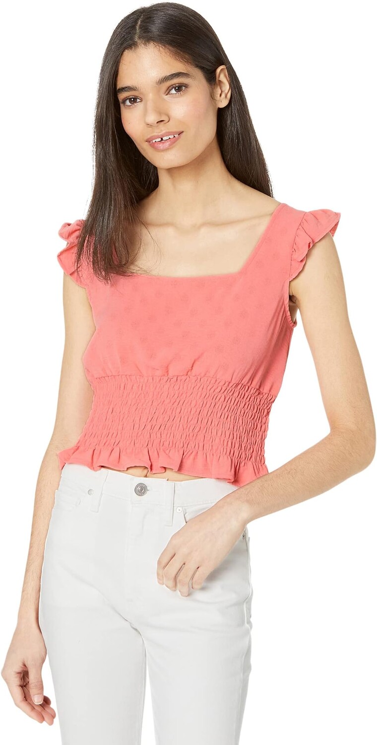 

Топ BCBGeneration Ruffle Sleeve Smocked Top V1VX1T22, цвет Deep Peach