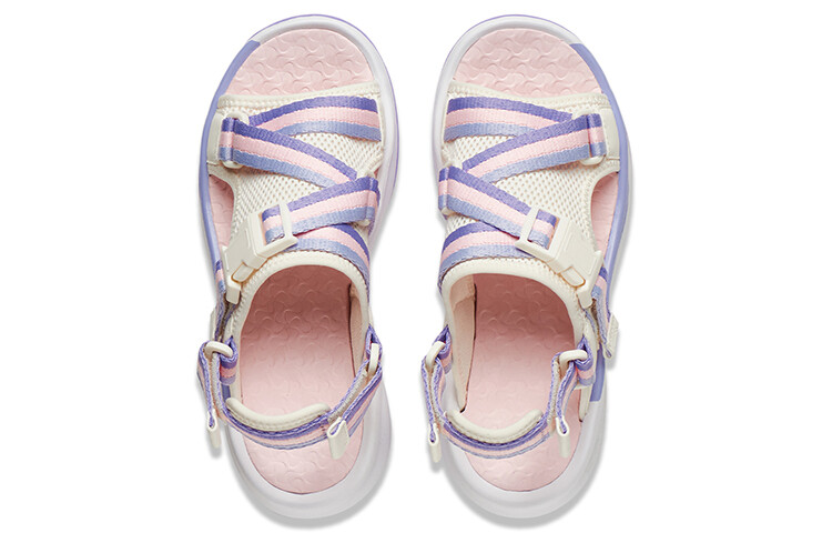 Детские сандалии GS Off-white/сладкий абрикосовый порошок Lining Young, красный — фото 3