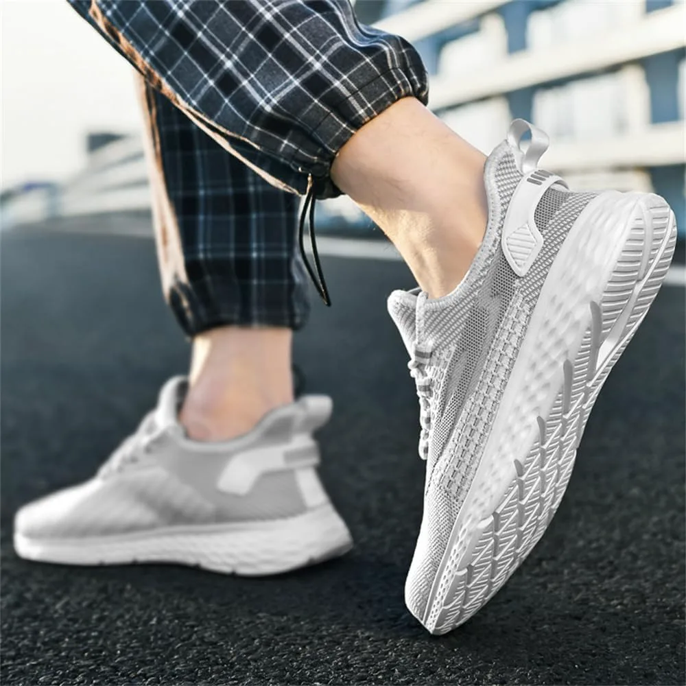 

Мужские кроссовки для бега, слипоны для прогулок, легкие, дышащие, с нескользящей мягкой подошвой, повседневные тренировочные кроссовки Abborora, белый