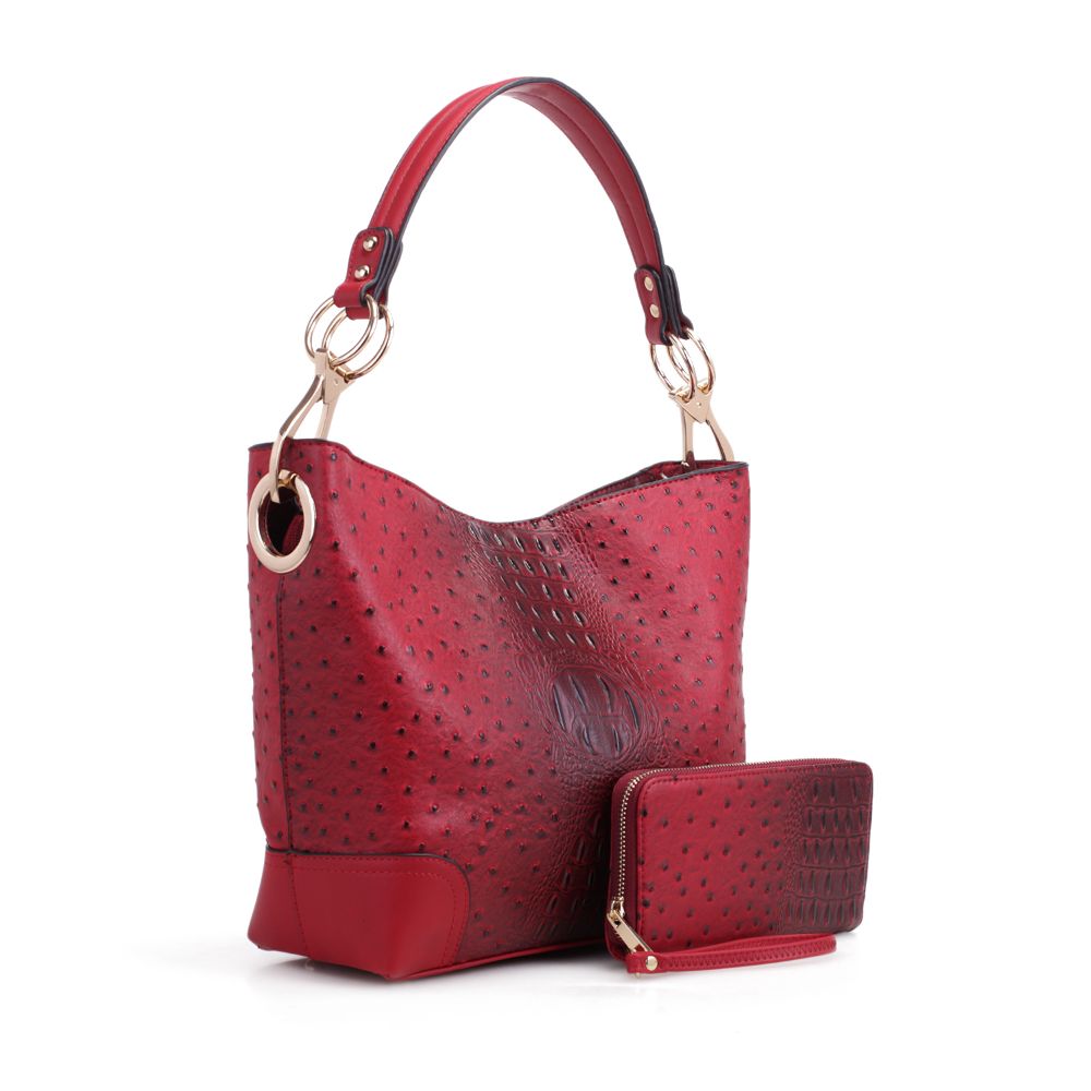 

Сумка Wandy Soft Vegan Leather Hobo & Wallet Set MKF Collection By Mia K., красный