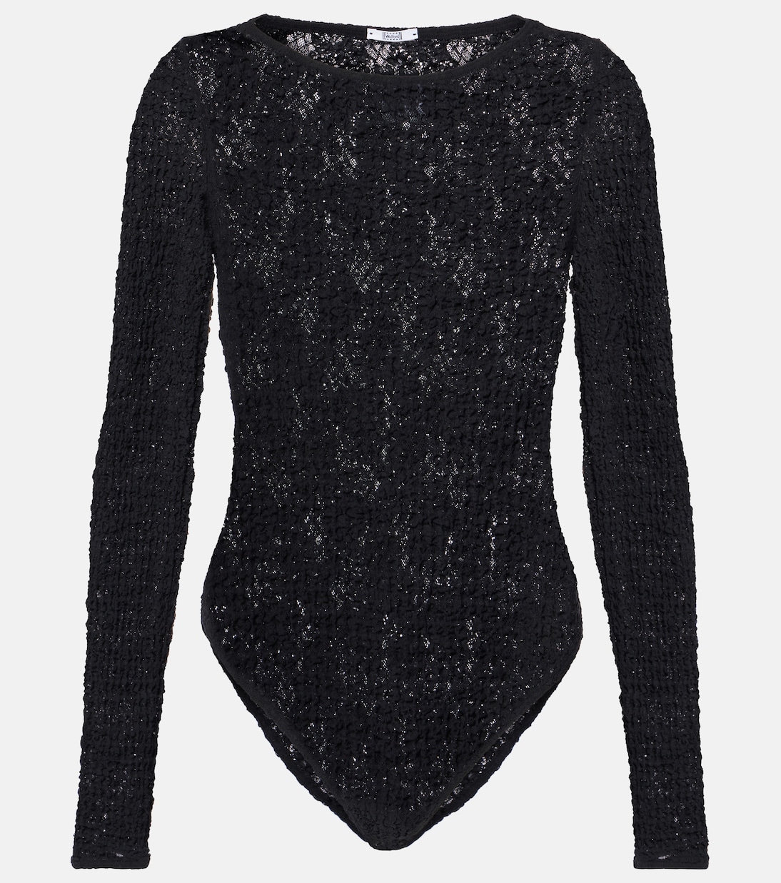 

Структурированный кружевной боди Wolford, черный