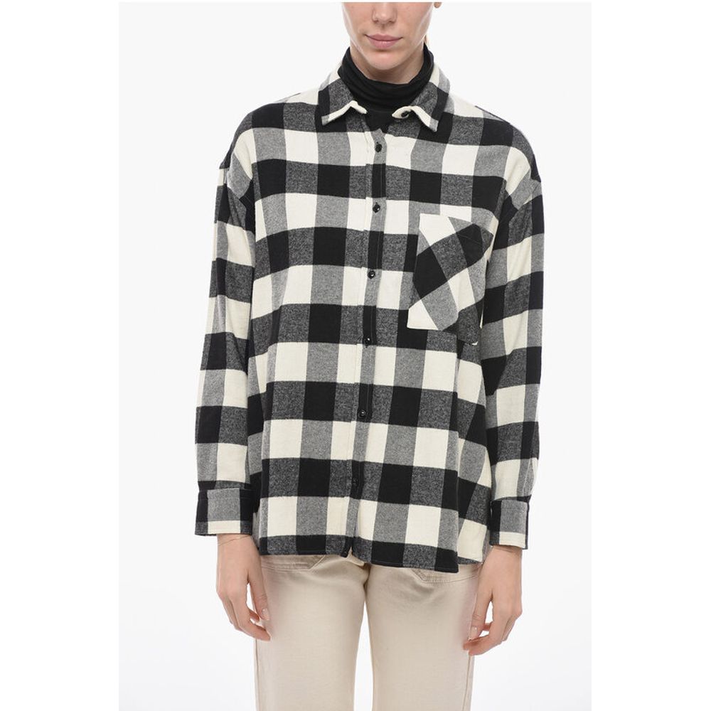 

АРХИВ Рубашка из смесовой шерсти с узором в клетку Woolrich, Black and White