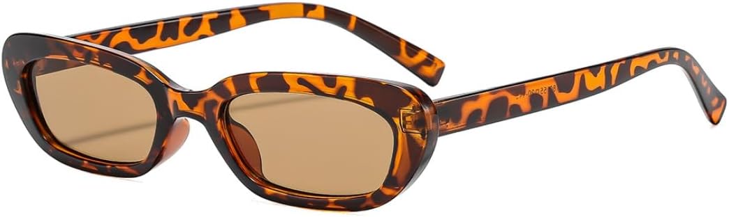 

Солнцезащитные очки с защитой от УФ-излучения UV400 | Маленькая оправа "кошачий глаз" | Линзы конфетных цветов для занятий спортом на открытом воздухе и вождения DSVIGF, Leopard Print Brown