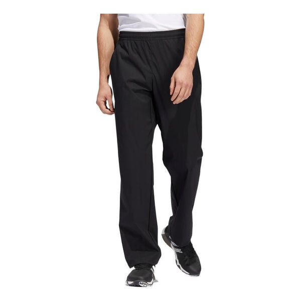 

Спортивные штаны Men's adidas Solid Color Logo Mid Waist Straight Lacing Sports Pants/Trousers/Joggers Black, черный
