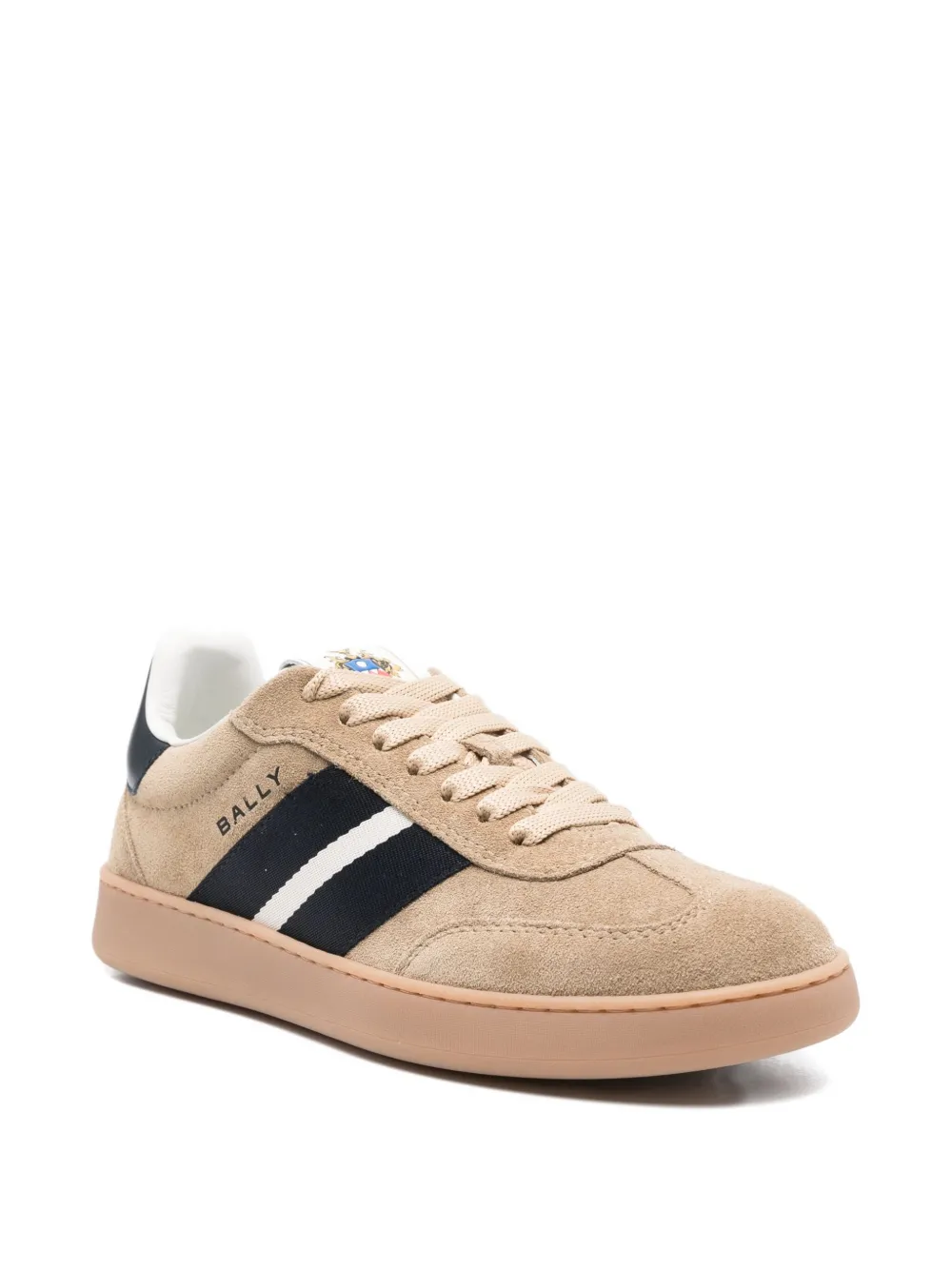 Замшевые низкие кеды Retro Crest Bally, коричневый — фото 2