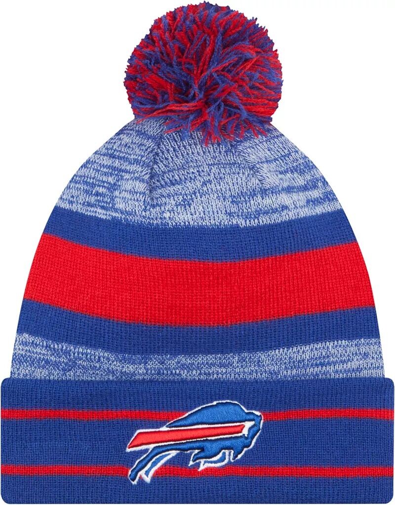

Мужская шапка-бини New Era Buffalo Bills синего цвета с манжетами и помпоном