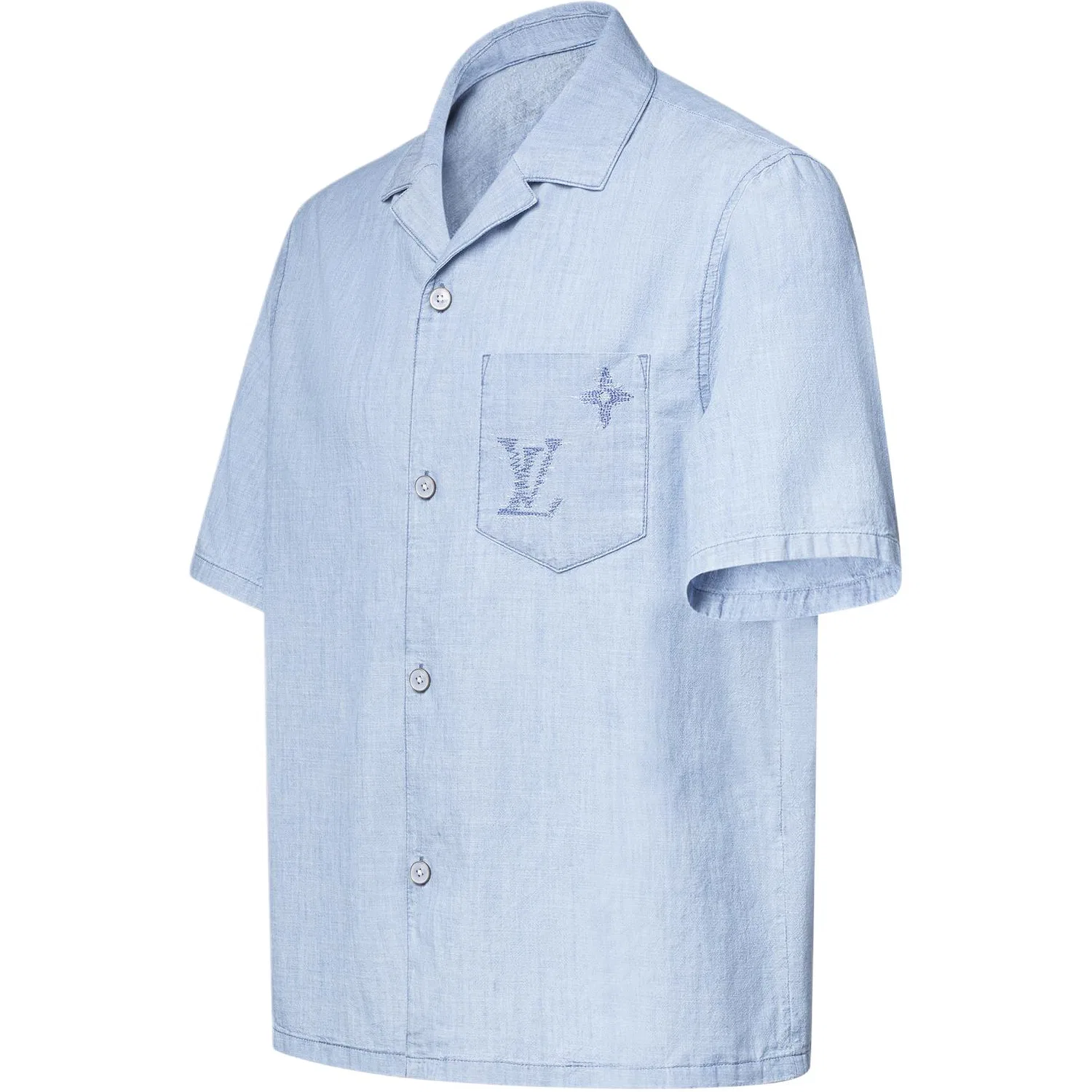 Рубашка Monogram синяя LOUIS VUITTON — фото 4