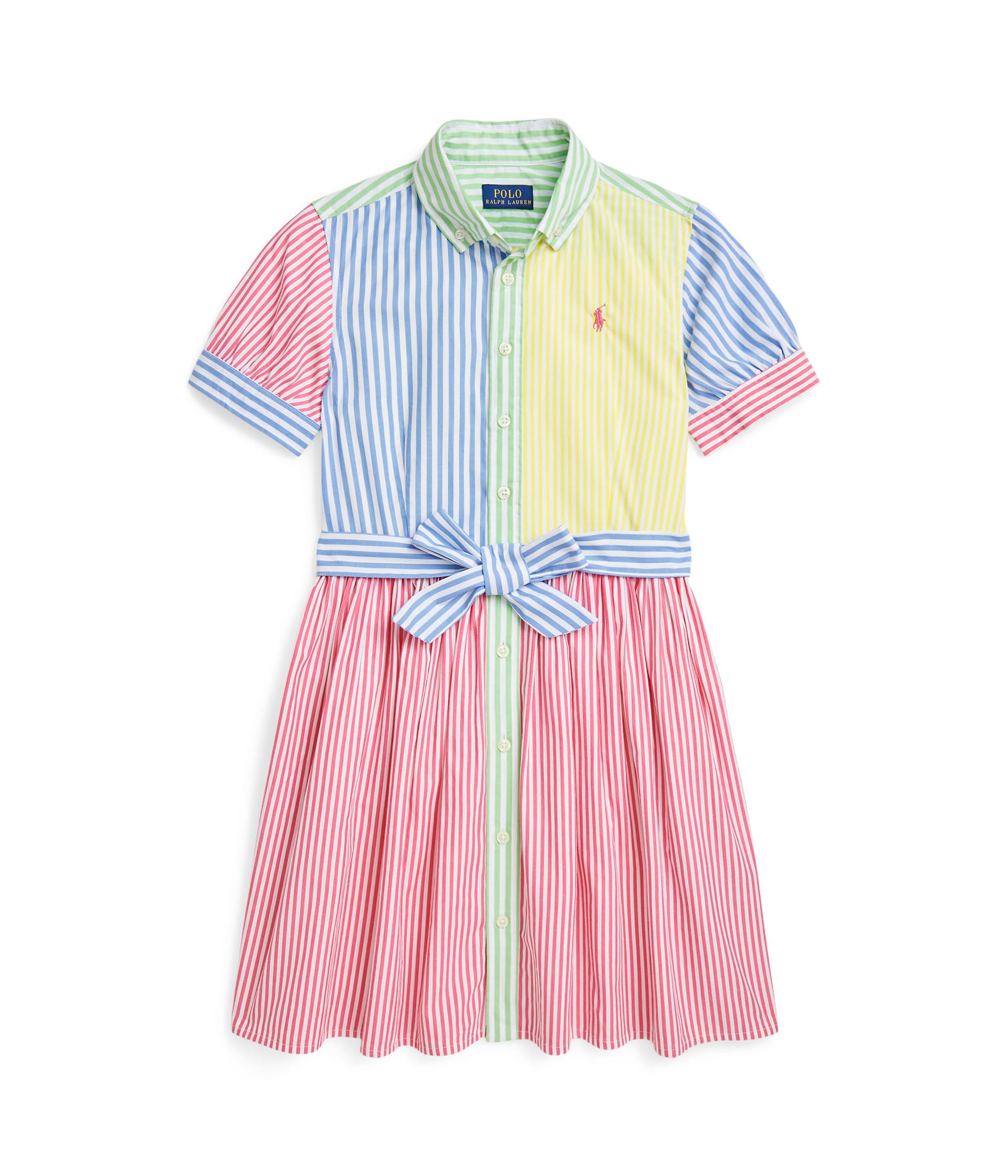 

Платье Polo Ralph Lauren Kids Striped Cotton Fun Shirtdresss, разноцветный