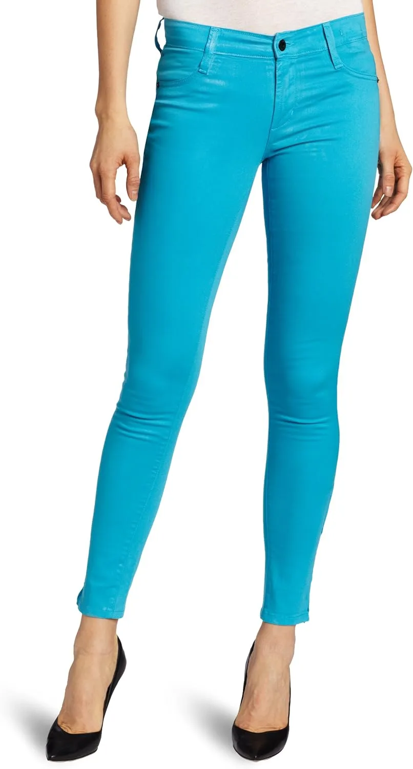 

James Jean Women's Twiggy Slicked Skinny Jean in Electric Blue James Jeans