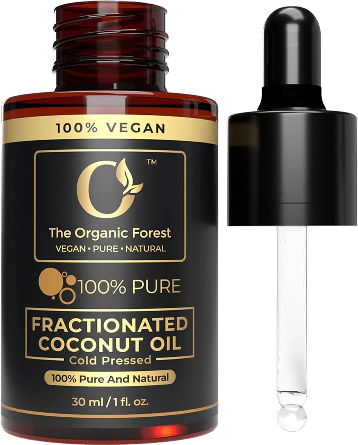 Натуральное фракционированное кокосовое масло The Organic Forest - Vegan . Pure . Natural
