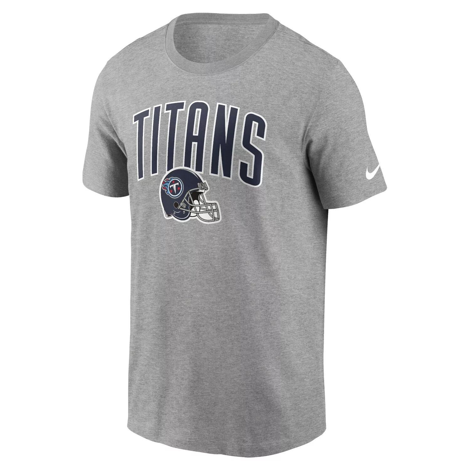 Мужская серая спортивная футболка Tennessee Titans Team с меланжевым отливом Nike — фото 2