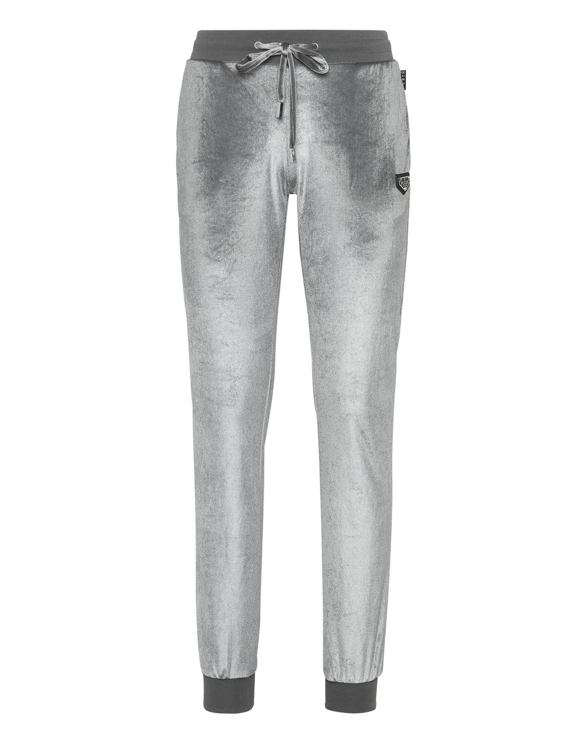 

Philipp Plein Узкие брюки 'Skull' в серебристо-сером цвете