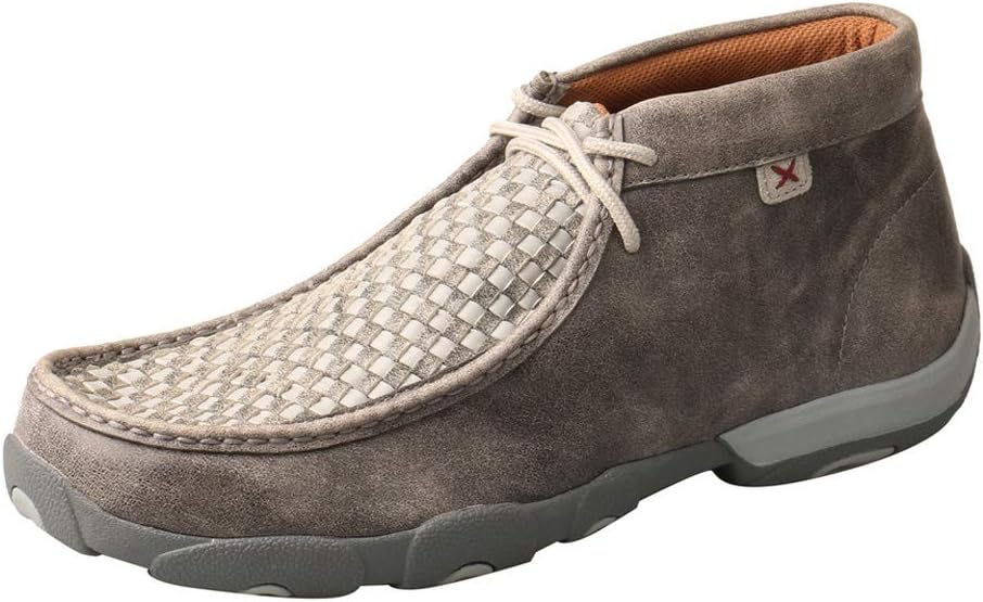

Мужские мокасины Twisted X Chukka Driving Moc, с мокасиновым носком и подошвой CellSole, серый