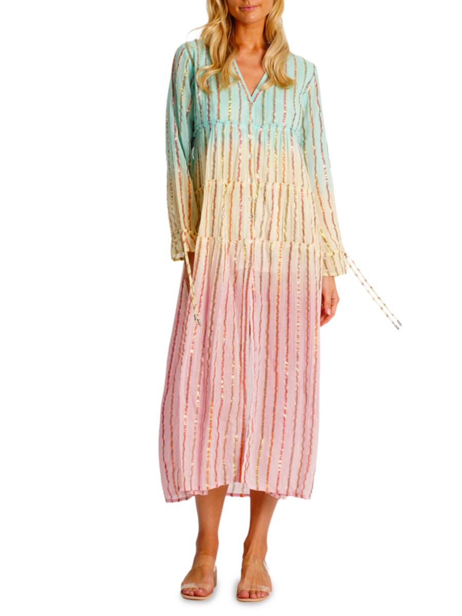 

Платье-макси с эффектом омбре La Moda Clothing, цвет Yellow Multi