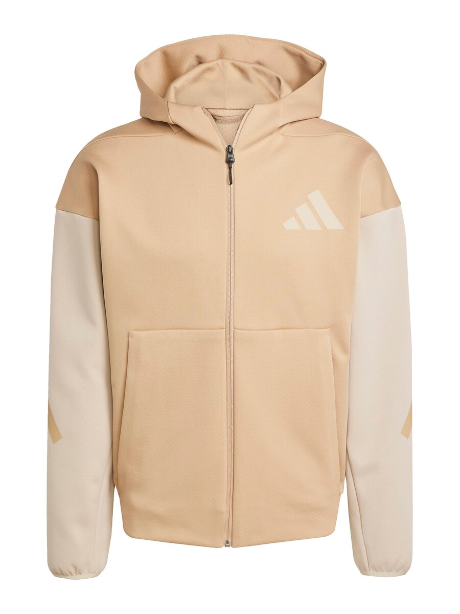 

Спортивная толстовка с капюшоном на молнии ADIDAS SPORTSWEAR Z.N.E., цвет Beige/Ecru