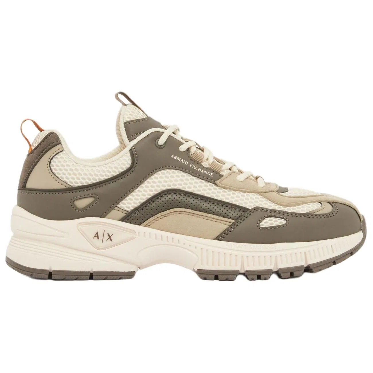 Кроссовки кожаные ARMANI EXCHANGE Tan & Beige — фото 3
