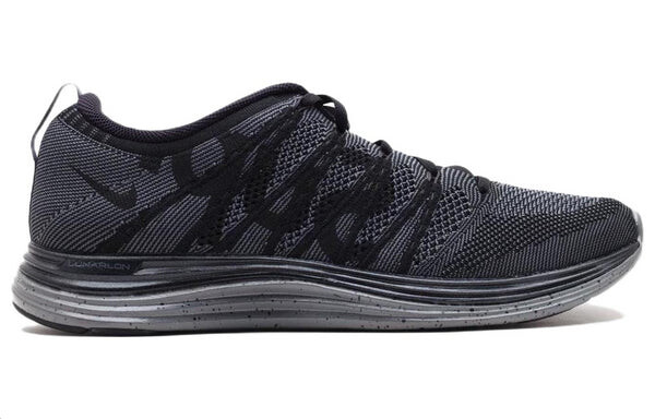 Кроссовки x supreme flyknit lunar1 Nike, черный — фото 3