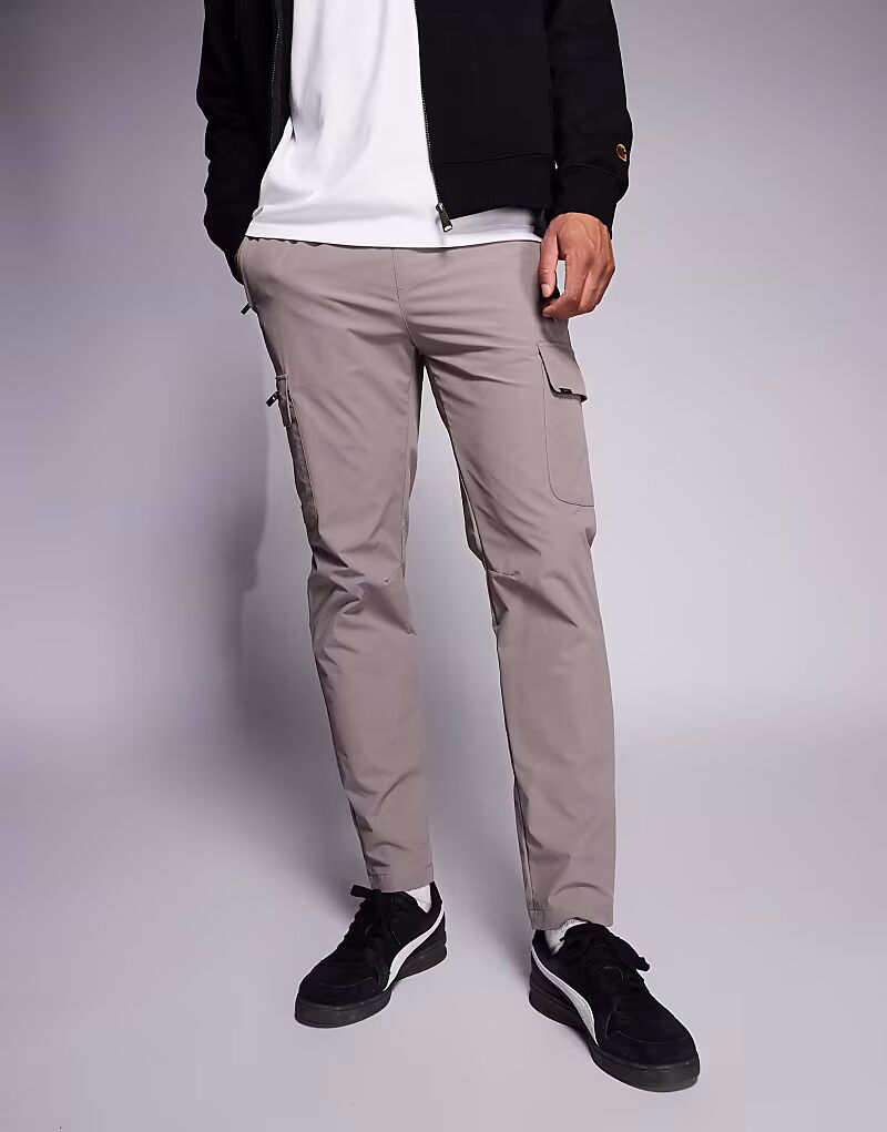 

Узкие брюки-карго темно-коричневого цвета River Island