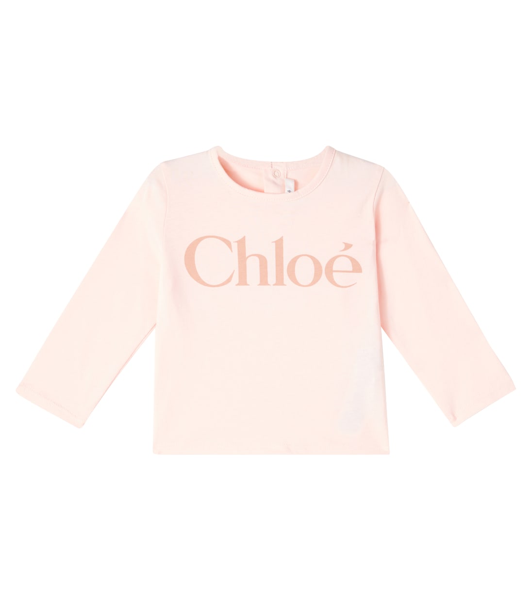 

Футболка из хлопкового джерси с логотипом для малышей Chloé Kids, Petal Pink