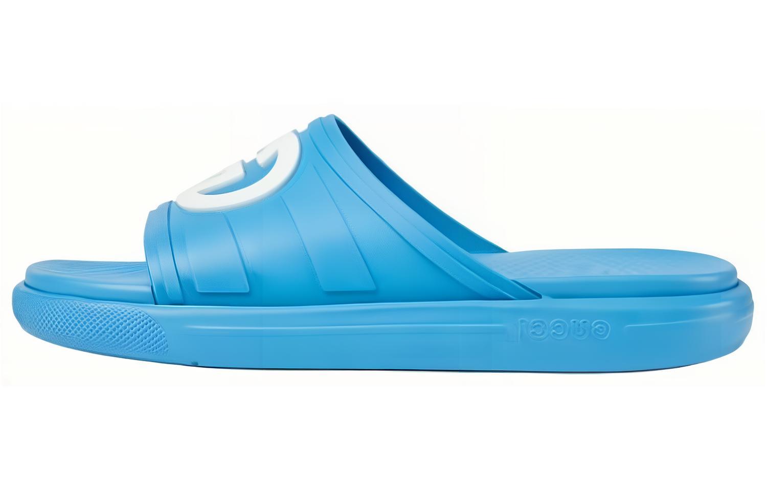 

Сандалии Slide 'Interlocking G Super Blue' GUCCI, Blue