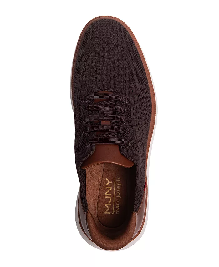 Мужские оксфорды Edison Street с технологией Hands-Free Slip On легкая сетчатая ткань Marc Joseph New York, коричневый — фото 4