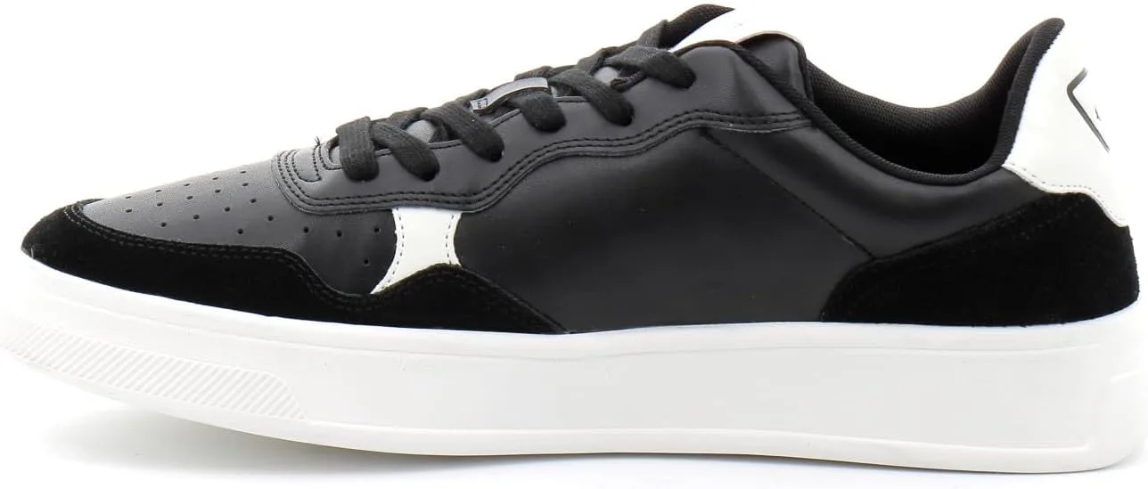 Мужские кроссовки Emporio Armani Herren Armani Exchange, замшевые детали, нашивка с логотипом спереди, черные + BlackSneaker — фото 3