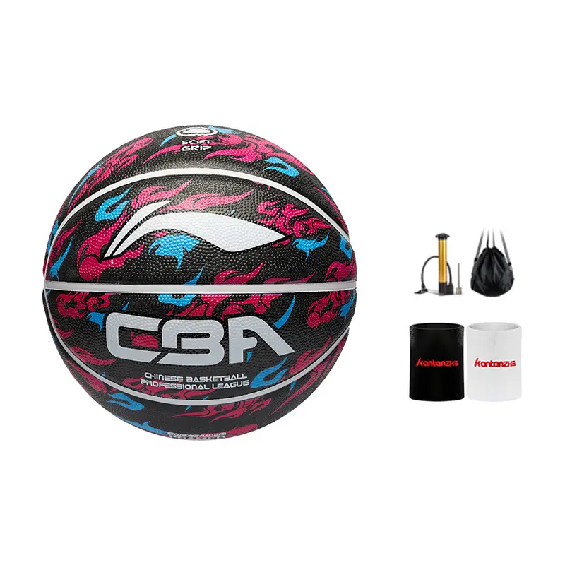 

LINING Резиновый баскетбольный мяч rose red black размер 5 тренировочный детский china