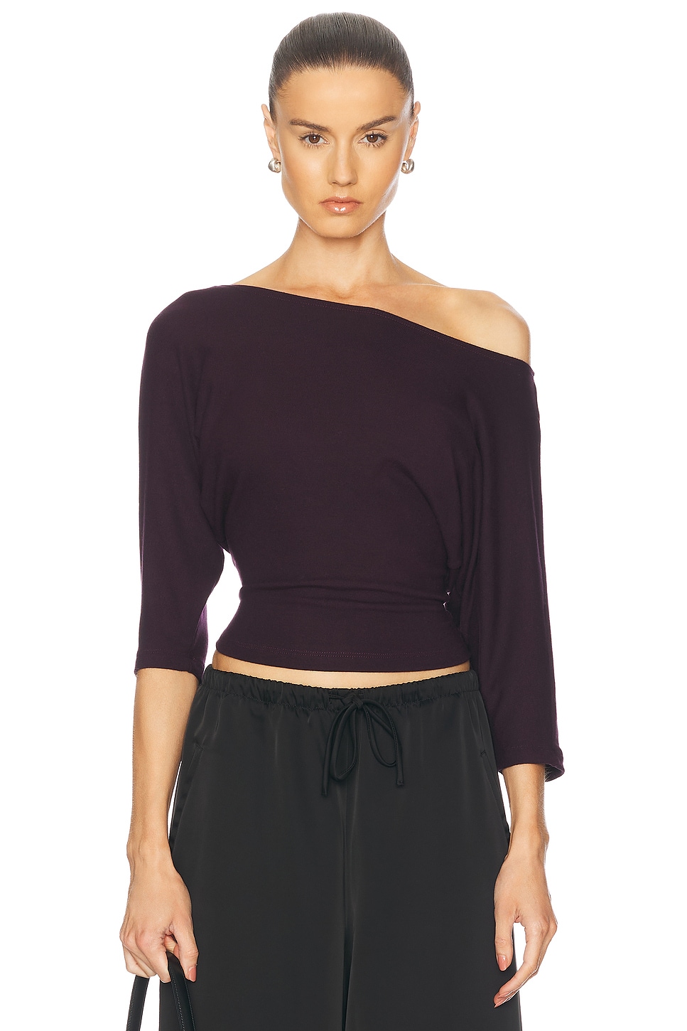 

Топ Lauren с открытыми плечами LESET, цвет Dark Berry