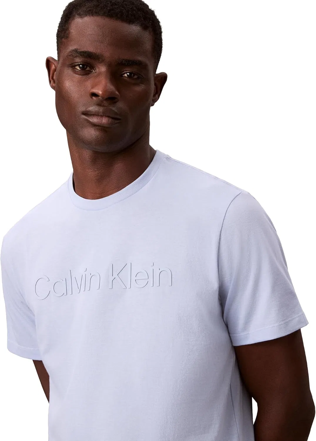 Мужская футболка Calvin Klein свободного кроя с круглым вырезом и логотипом CK — фото 4