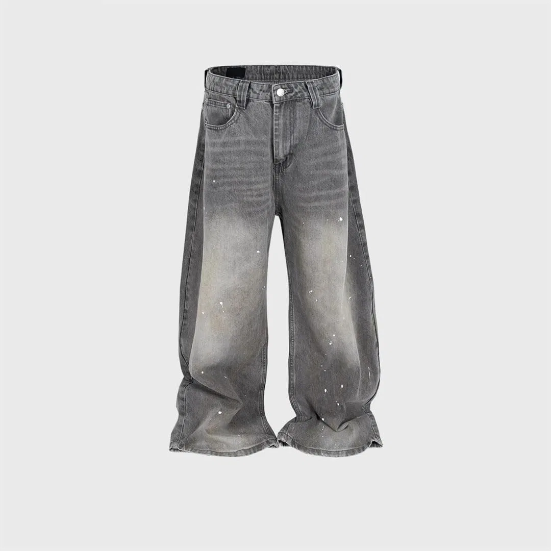 Джинсы унисекс Vintage Washed Denim, серый — фото 2