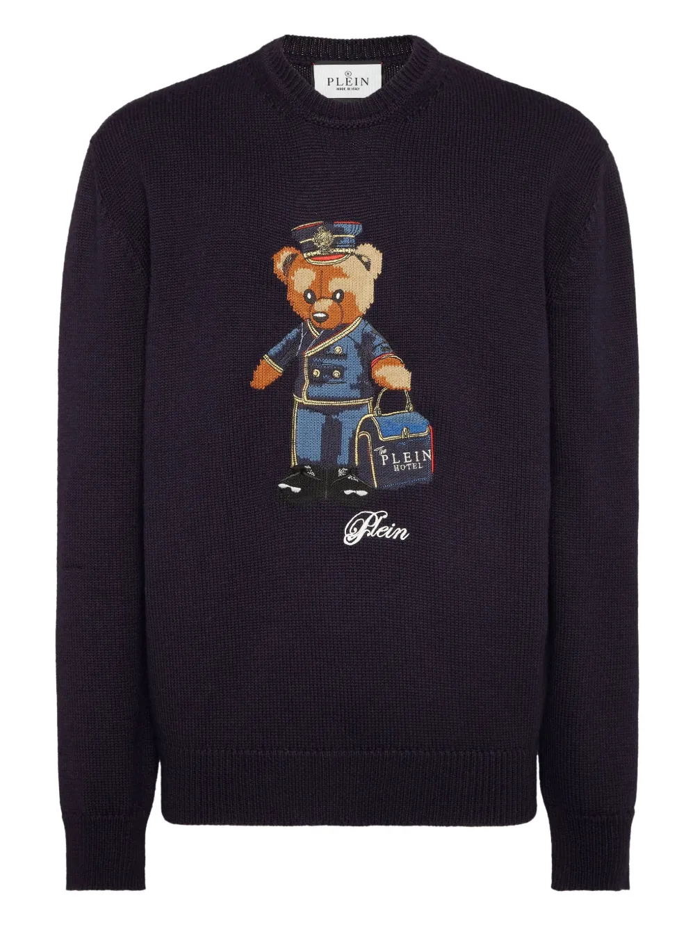 

Свитер Reception Teddy Bear с вышивкой Philipp Plein, синий