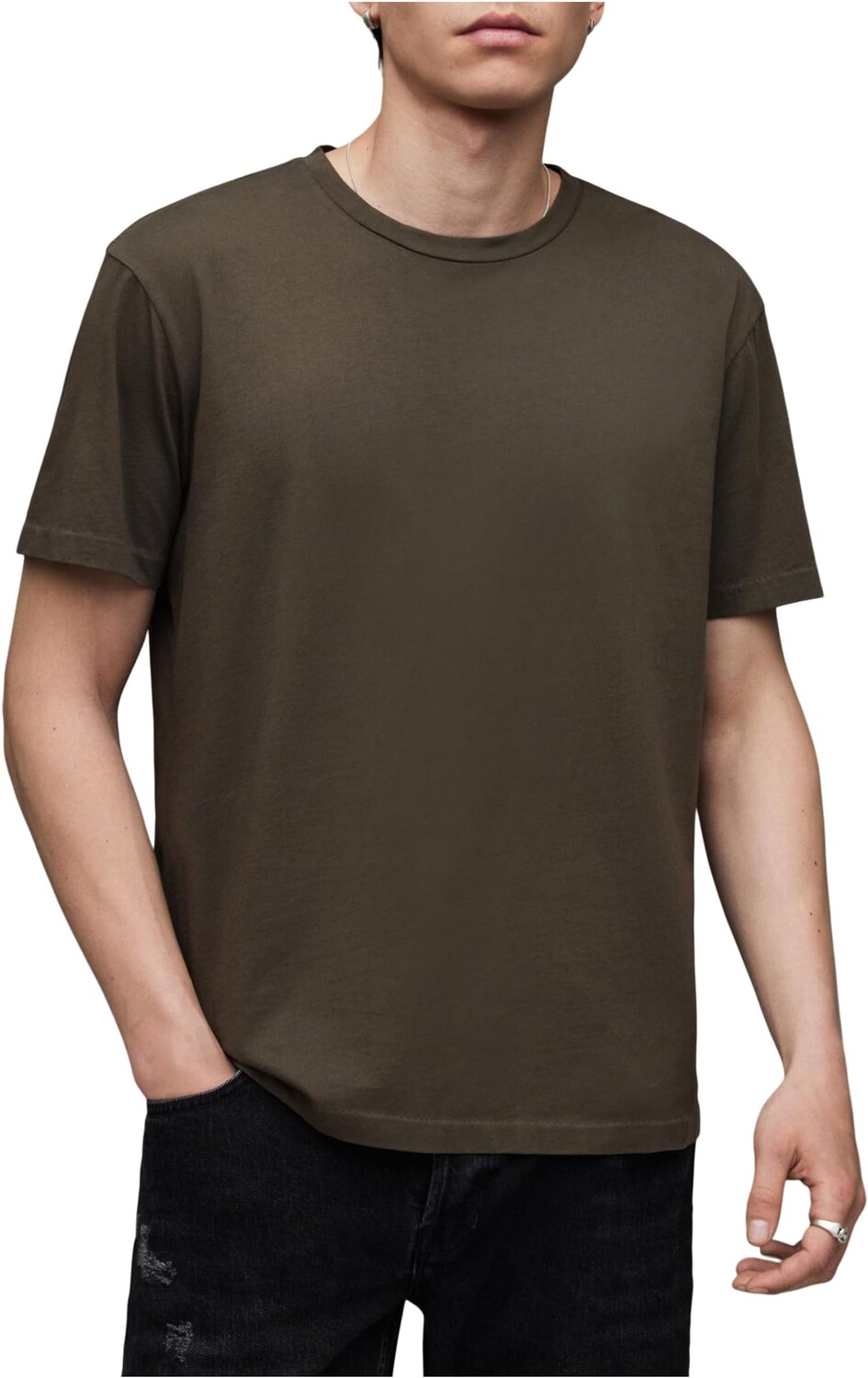 

Пуловер AllSaints Curtis Short Sleeve Crew, цвет Dark Ivy Green