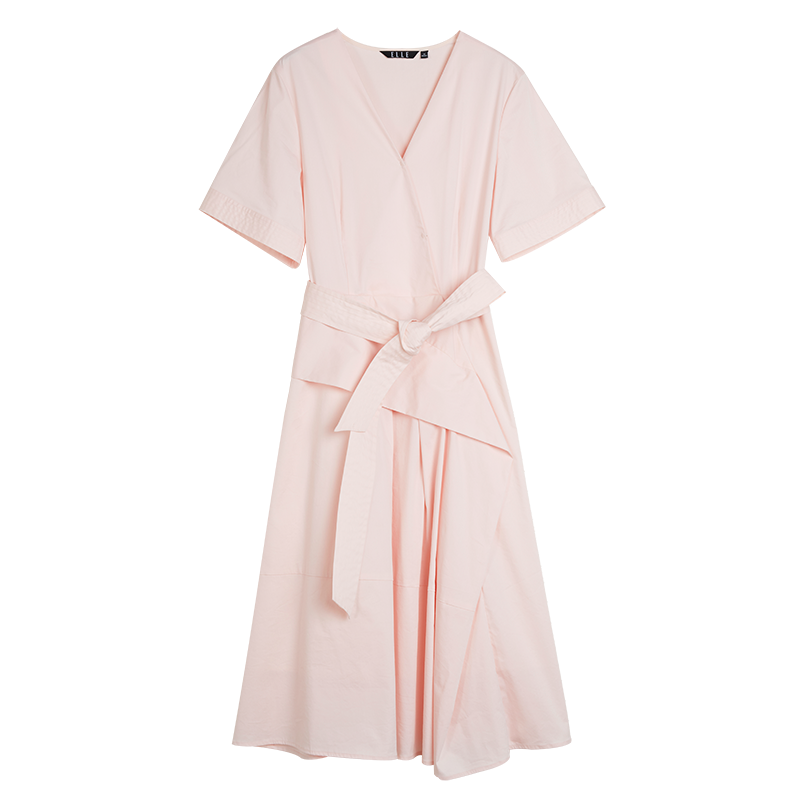 

ELLE Женское платье с коротким рукавом pink