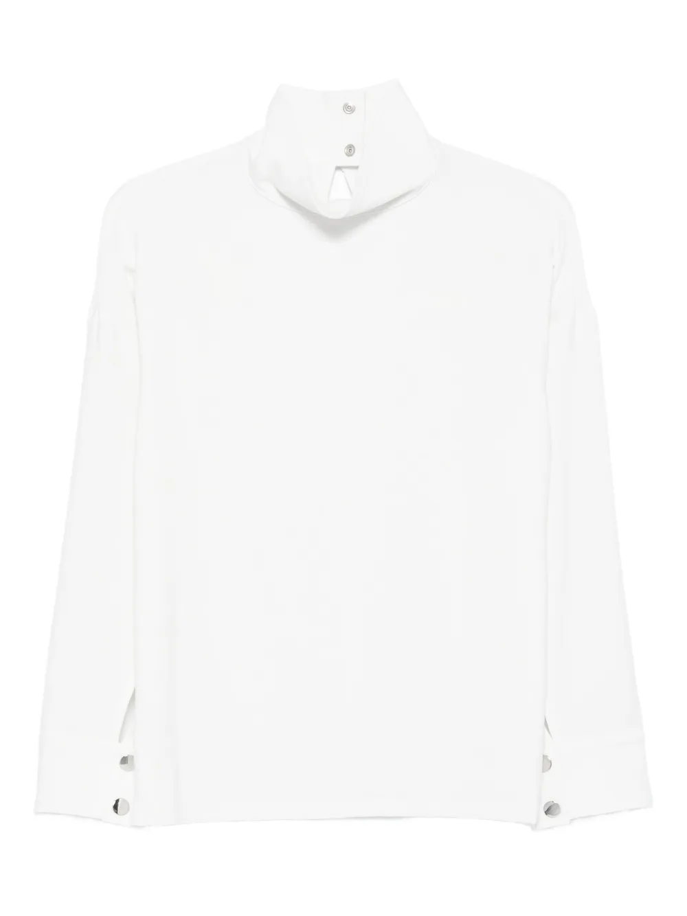 

Блузка с высоким воротником Erika Cavallini, белый