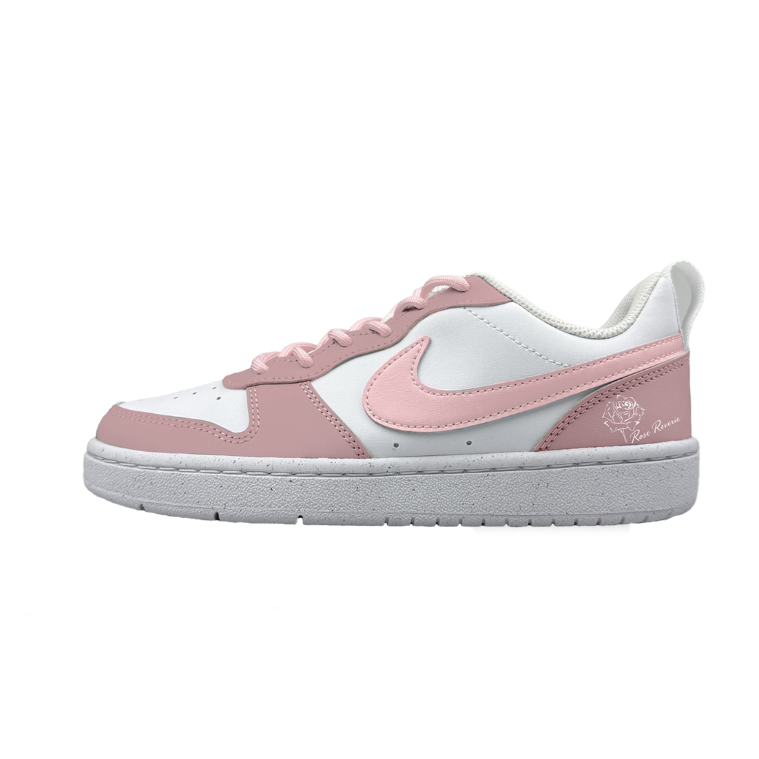

Nike Кроссовки для скейтбординга Court Borough Abrasion Resistant Low top для детей, бело-розовые, унисекс