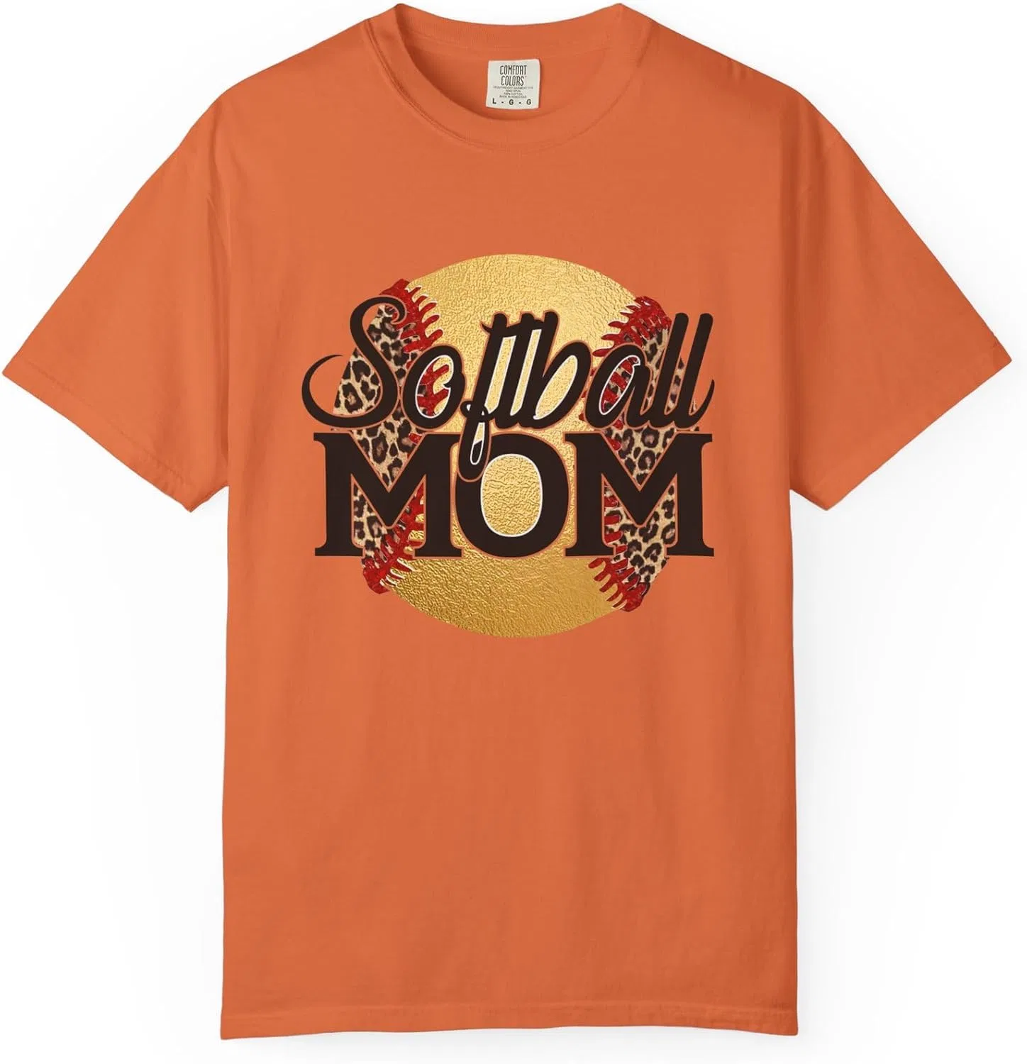 Футболка Softball Mom | Ткань с окрашиванием в готовом виде, подарок для мам, увлекающихся софтболом, одежда для спортивных болельщиков, повседневная одежда, командный дух GENERIC, оранжевый