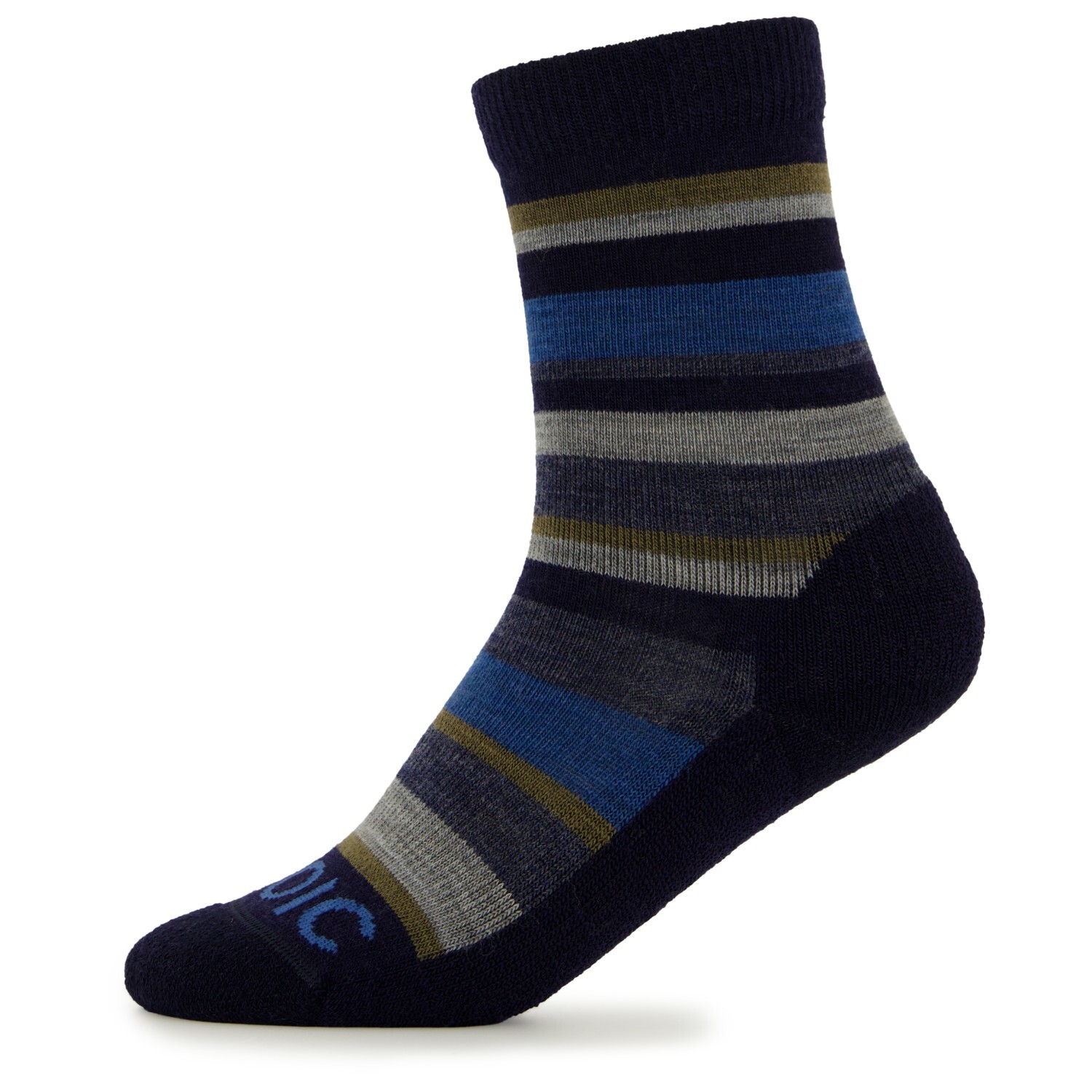 

Походные носки Stoic Kid's Merino Trekking Crew Socks Stripes, цвет Navy/Olive