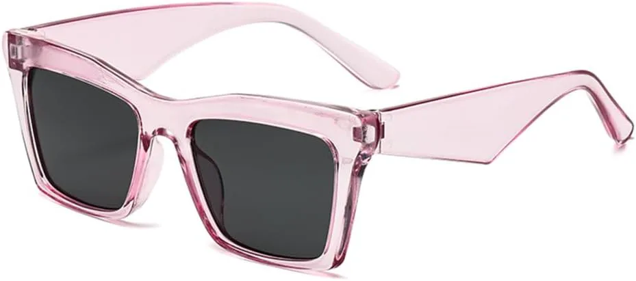 

Модные классические солнцезащитные очки для женщин, защита от УФ-излучения UV400, винтажные очки для мужчин, простые солнцезащитные очки для женщин MTZJH, Clear Pink