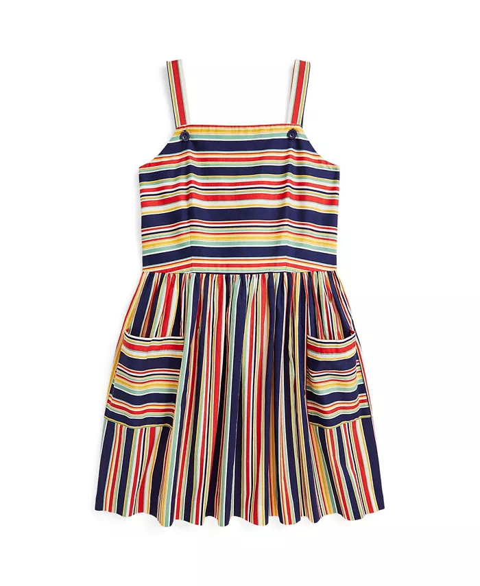 

Платье полосатое для девочек Big Girls Polo Ralph Lauren, красный