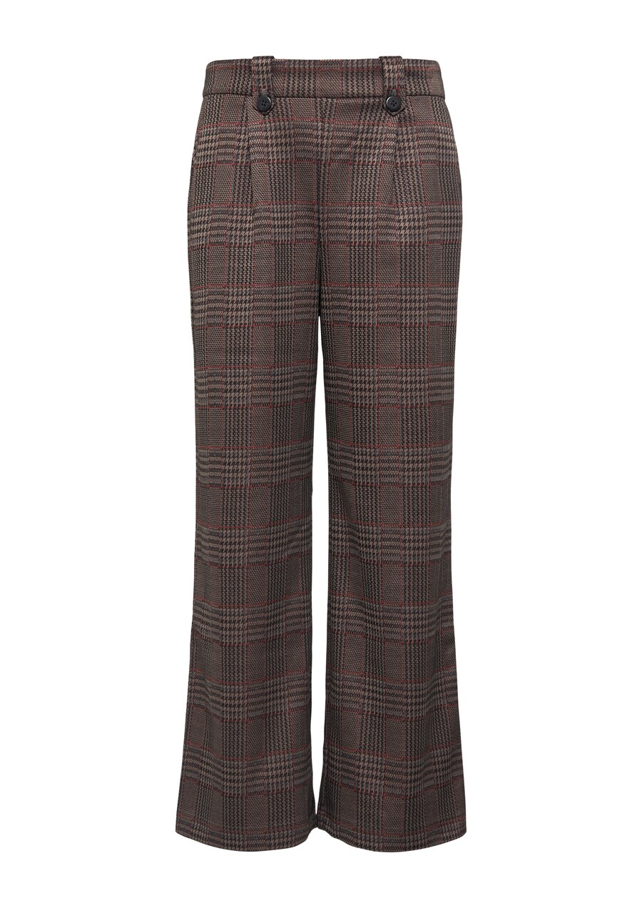 

Брюки со складками спереди QS Wide leg Pleat-Front Pants, цвет mottled brown