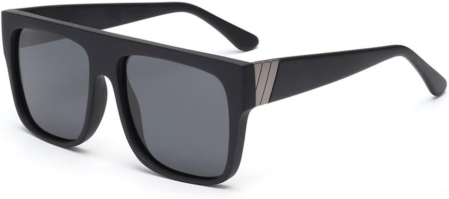 

Солнцезащитные очки в ацетатной оправе, большие, поляризованные, квадратной формы, для мужчин и женщин, с плоской верхней частью, защита от УФ-излучения UV400 WNCKSQ, C1 Black Grey