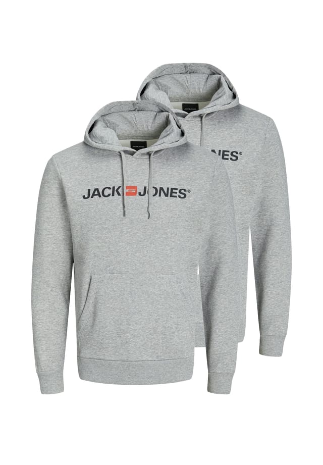 

Толстовка / толстовка с капюшоном 2 шт. в упаковке Jack & Jones, серый