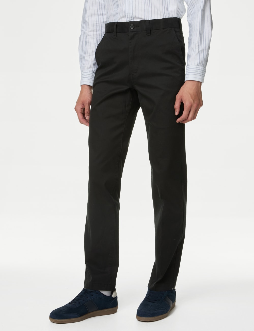 

Брюки-чиносы Regular Fit Heritage Twill Marks & Spencer, черный